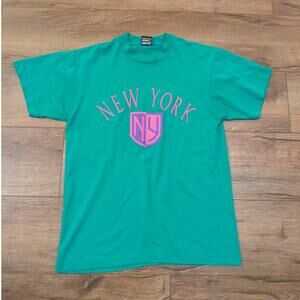 VTG New‎ York Adult Medium Shirt Knicks Retro Big Apple USA Single Stitch 90s